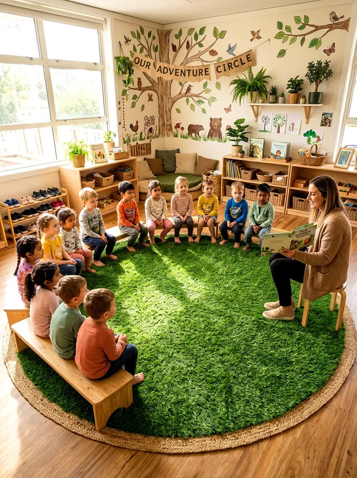 La nature au centre de la classe d'école